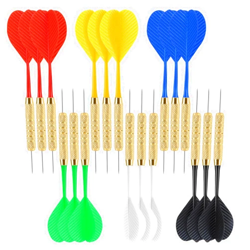 Accmor 18 Pack Steel Tip Darts, 18 Grams Metal Tip Dart Set, Darts Metal Tip Set, Metal Darts for Dartboard