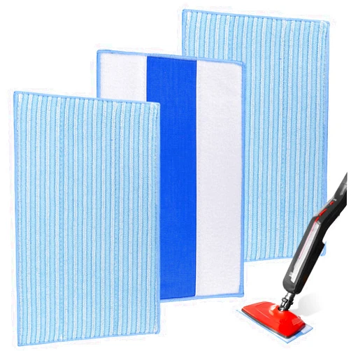 Sgizoku Microfiber Mop Pads Replacement for HAAN FS, SI and MS Series Steamers - Washable Reusable Mop Head Refill for Floor Cleaning - 3 Pack