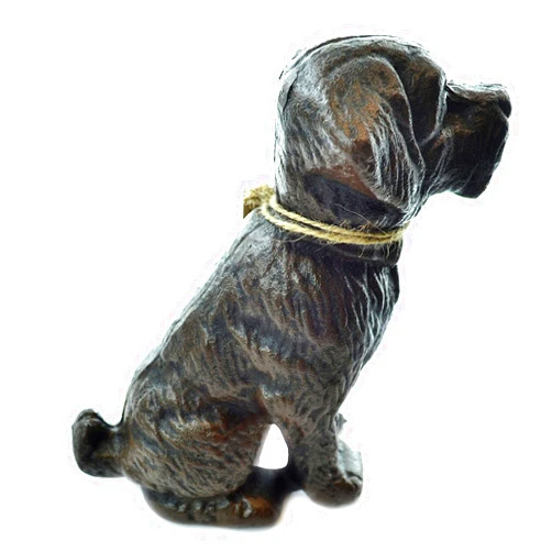 Lulu Decor, Cast Iron Decorative Dog Door Stopper, Doorstops, Sculpture, Dog Statue (Black 4.50 lbs)