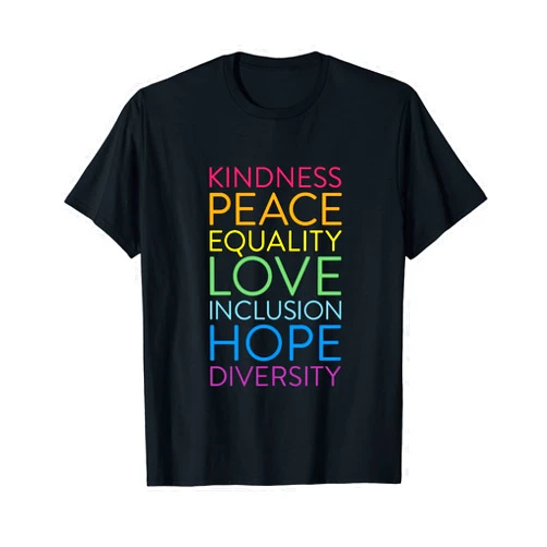 Inclusion and Diversity Shirts by ADS Peace Love Inclusion Equality Diversity Human Rights T-Shirt