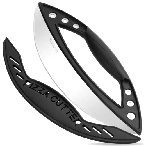Suanyok Premium Pizza Cutter Rocker Blade with Cover, 12