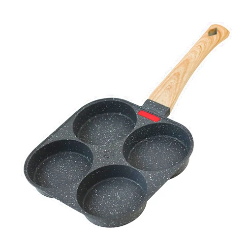 TRISTO Egg Divided Pan, Heat Distribution Breakfast Skillet, Section Non Stick Egg Frying Pan, Multi Section Fry Pan, Effortless Clean Pancake Pan, Multipurpose Omelette Cook Wear for Bacon Breakfast