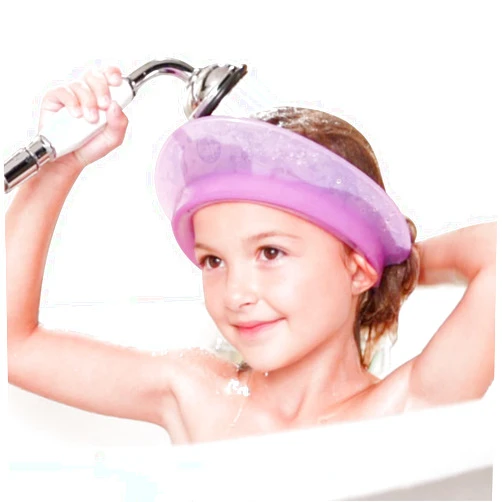 Kair Air Cushioned Bath Visor, Shower Cap For Kids, Hair Washing Hat For Toddlers Adults, Purple