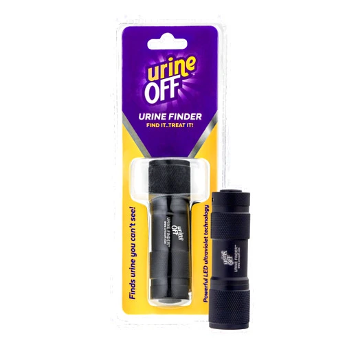 Urine OFF Mini LED Light Pet Urine Finder for All Surfaces | High-Powered Ultraviolet Flashlight | Hard to Find Dog & Cat Urine Detector Light