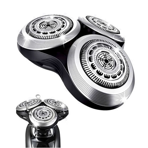 Durimi SH90 Replacement Rotary Heads for Philips Norelco Shavers Series 9000, New Version of Metal Wheel Buckle and Upgrade Double-Layer Precision Blades