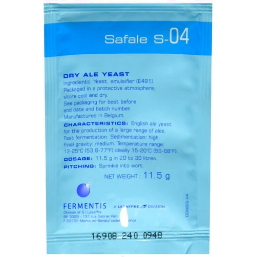 Fermentis S-04x3 Safale S-04 Multicolor (3 ct.11.5 g Packs)