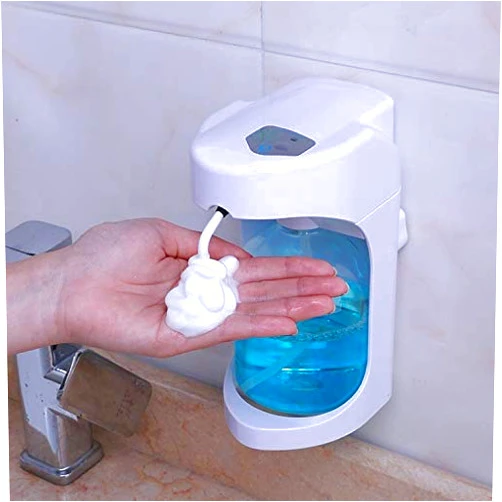 Lingland OH-Bubble Wall-Mounted Desktop Dual-use Plastic Automatic Induction Foam Soap Dispenser (Pink) Soap Dispenser Hand sanitizer Home Hotel (Color : White)