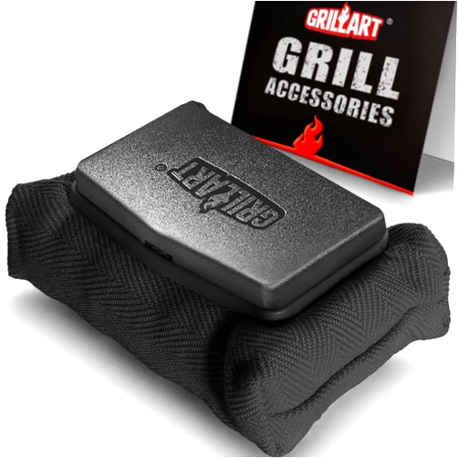 GRILLART Grill Brush Bristle Free, Replaceable BBQ Cleaning Pad (No Handle), Safe Replacement Cleaning Pad/Head for Cast Iron/Stainless Steel Grates - Dark Black