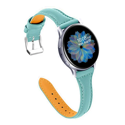 Joyozy Leather Band Compatible with Samsung Galaxy Watch Active2 40mm 44mm/FE 40mm,Woman Man 20mm Slim Leather Wristband Strap for Galaxy Watch/Samsung Galaxy Watch 6/7/5/4 40mm 44mm/Watch 6/4 classic