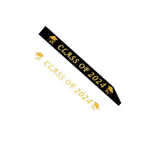 Party lucky Class of 2024 Sash,Graduation Sash,2PCS,Graduation Party Supplies,Graduation Party Sash Decoration,Graduate Party Supplies Sash