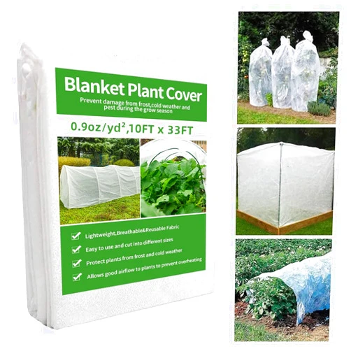 EXTRAEASY Plant Covers Freeze Protection 10ft x 33ft,Garden Floating Row Covers for Raised Beds/Vegetables Insect/Winter Frost,Frost Cloth Plant Freeze Protection (10x33ft, 0.9oz/yd²)