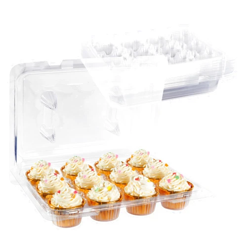 Ridgesun (12 Sets of 10-Pack) cupcake carriers for 12 cupcakes,Premium Crystal-Clear Cupcake Boxes - 12 Sets of 10-Pack Standard Size, Easy Access, Eco-Friendly (10)