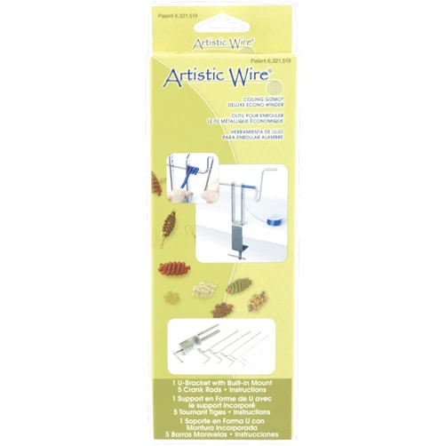 Artistic Wire Coiling Gizmo Deluxe Winder, 5 rods, 4.5 mm, 4 mm, 3 mm, 1.5 mm, and 1.0 mm