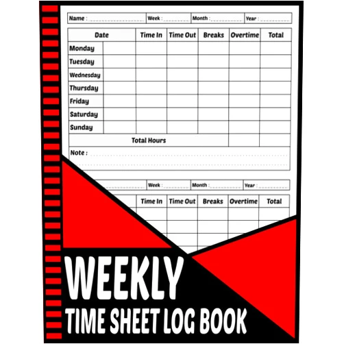 Baymed Tayeb WEEKLY Time Sheet Log Book: Weekly Timesheet Log Book with 238 Weeks To Record & Track Worked Hours For Personal Use & Small Businesses | Undated Employee Time Sheets
