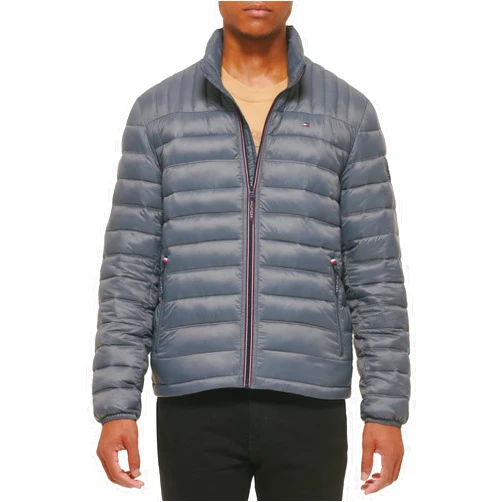 Tommy Hilfiger Men's Ultra Loft Lightweight Packable Puffer Jacket (Standard and Big & Tall), Charcoal, X-Large