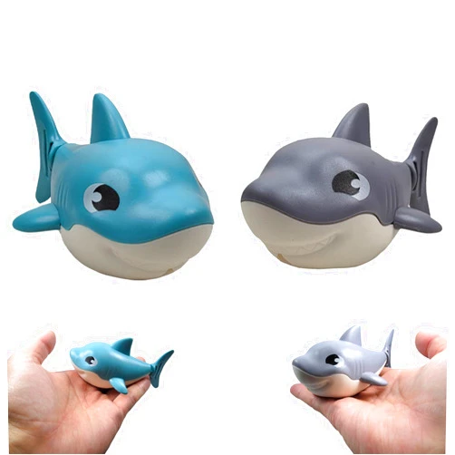 SAURAWAN 2 Pcs Shark Wind Up Bath Toys, Sea Animals Swimming Bathtub Toys, Floating Pool Toys, Fun Shark Bath Toys for Kids, Babies, Toddlers, Wind Up Water Toys for Easter Egg Fillers, Christmas Decorations