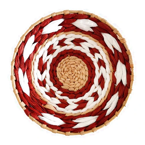 ONEFIT 1 ONEFIT Hanger Wall Plate Basket Wall Decor Boho Wall Art Round Bowl Wicker Wall Tray Bohemian Wall Decoration