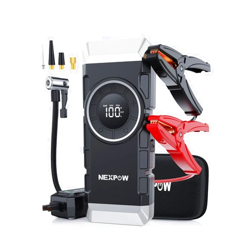 NEXPOW Car Battery Jump Starter 3000A Peak with Air Compressor,12V 150PSI Portable Jumpstart Box for Up to 8L Gas 8L Diesel Engine, PD18W Quick Charging, Force Start Button