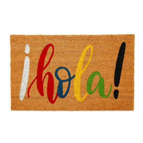 DII Natural Coir Doormat, Decorative Hello Mat, 17x29, Hola!