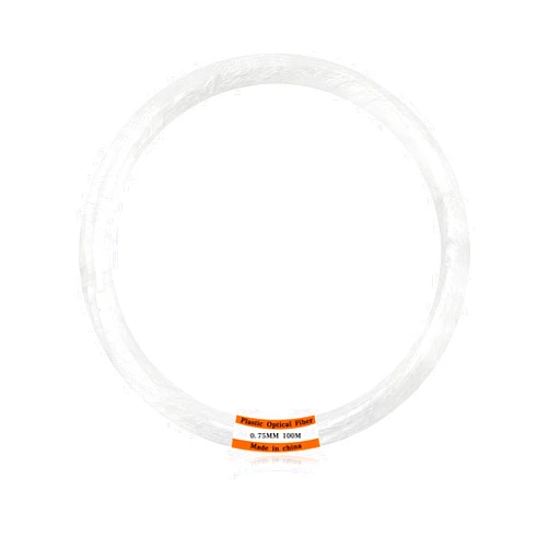 AMKI Plastic 0.03in/0.75mm Diameter 328ft(100Meter) PMMA Fiber Optic Roll End Glow Cable for All Kind Led Star Ceiling Light Kit