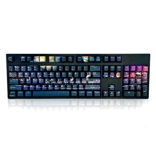 GUNMJO PBT Dye-Sublimation Astronaut Keycaps for Gaming Keyboard with Cherry Gateron MX Switches Mechanical Keyboard, OEM Profile 61/87 /Full 104 Keys US Layout Compatible Keys with 6.25U Space Bar