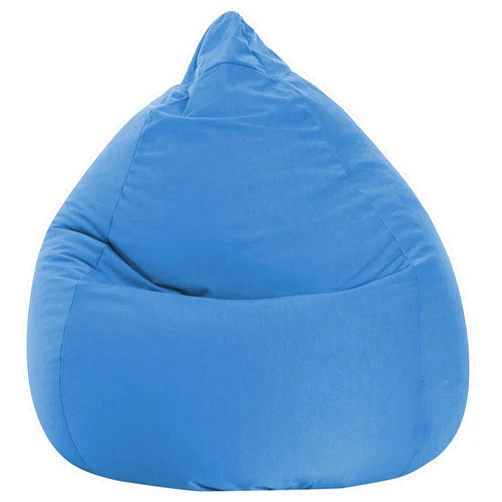 Gouchee Home Easy Collection Contemporary Polyester Upholstered Oversized Bean Bag Chair, Light Blue, x-large