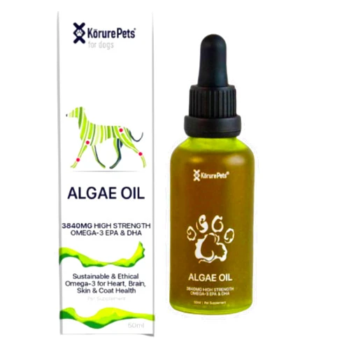 Kōrure Pets Omega-3 Algae Oil for Dog – Sustainable Omega Supplement for Skin, Coat Health – Natural Omega Dog Oil (50Ml)