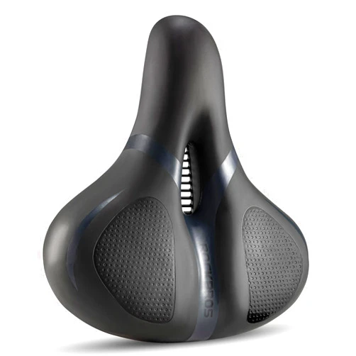 ROCKBROS Bike Seat Comfort Bike Saddle Mountain Bicycle Accessories for Men Women Soft Wide Bike Seat Cushion Dual Shock Absorbing with Reflective Strip