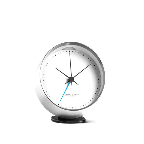 Georg Jensen Henning Koppel Non Ticking Desk Clock with Alarm, 3.94 Inch