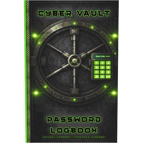 By JCliff Studios (Author) Cyber Vault Password Logbook: A Complete Offline System for Access, Recovery & Personal Records: Organise Accounts, Devices, Subscriptions & Critical Information, A Great Gift for Tech Fans