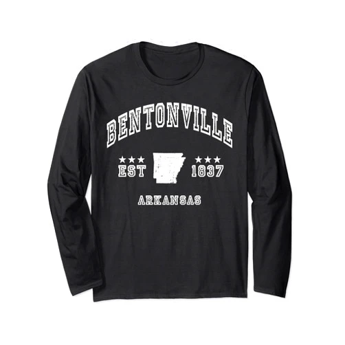 Retro Bentonville Arkansas AR Souvenir Tee Retro Bentonville Arkansas AR Souvenir Sport Athletic Long Sleeve T-Shirt
