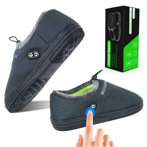 RTDEP Foot Warmer, Electric Foot Warmer with 5000mAh Battery, Heated Slippers Women Men, Heated Foot Warmer with Smart Dual Independent Switch Heated Shoes for Feet Warmers Winter Warm