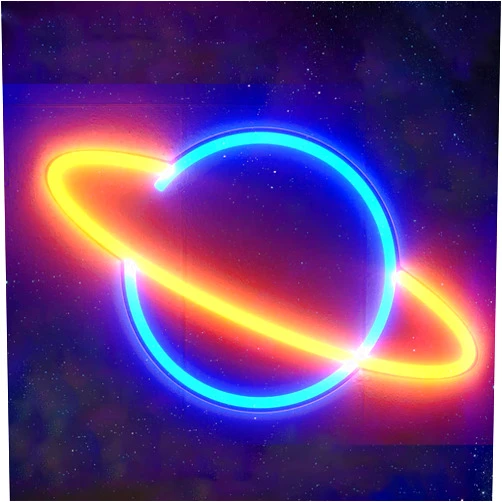ABSOK Neon LED, wall sconce wall decorations, battery or USB powered lit acrylic neon lights for bedroom, kids room, living room, bar, party, Christmas, wedding