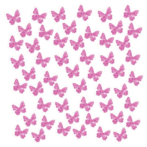 PINKAAJ Set of 100 Butterfly Confetti, Pink Glitter Butterfly Paper Scatter, Butterfly Party Confetti, Butterfly Smash Cake Decor, Butterfly Themed Birthday Party Decor