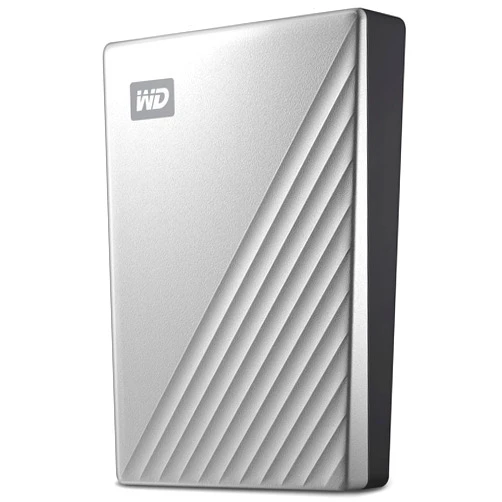 WD Western Digital 4TB My Passport Ultra for Mac Silver Portable External Hard Drive HDD, USB-C and USB 3.1 Compatible - WDBPMV0040BSL-WESN