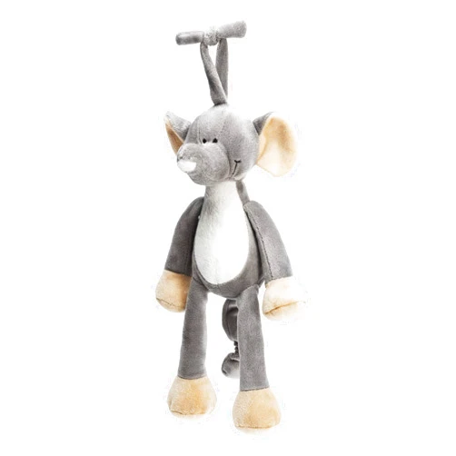 Teddykompaniet Båstad Teddykompaniet Diinglisar Adorable Stuffed Animal Lovely Realistic Large Elephant Musical Pull Animal Baby Comforter Soft Plush Sleep Toys|Birthday Gift for Baby Child Toddler|Ages 0+ (Singing Toy)