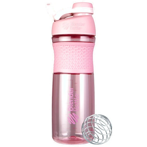 BlenderBottle SportMixer Shaker Bottle Perfect for Protein Shakes and Pre Workout, 28-Ounce, Rose