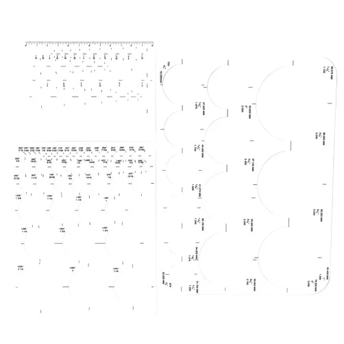Tamaki Circle Template Circle Round Stencil Templates for Drafting for Office and School Building Formwork Drawings Templates, Large and Small Size, 3 Pack