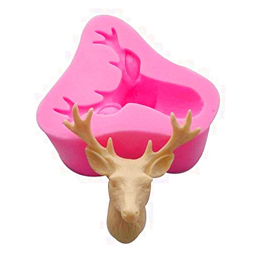 COMIART CREATE COLOR LIFE COMIART Stag Head Mould Christmas Deer Silicone Mold for Clay Sculpture Modeling Fimo Art Work