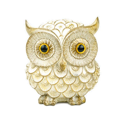 Garwor Owl Figurines Home Décor Accents Owl Statue for Home,Bird Figurines HomeDecor Animal Figurines for Office,Owl Gifts for Birds Lovers(Small, Whtie)