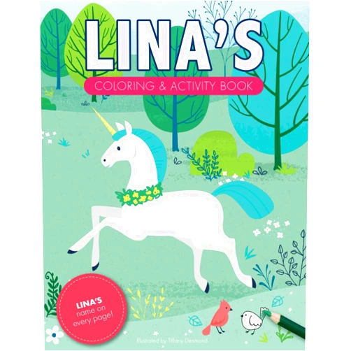Tiffany Desmond Lina's Coloring & Activity Book: A Personalized Gift For Lina - Her Name on Every Page (Personalized Coloring Pages)