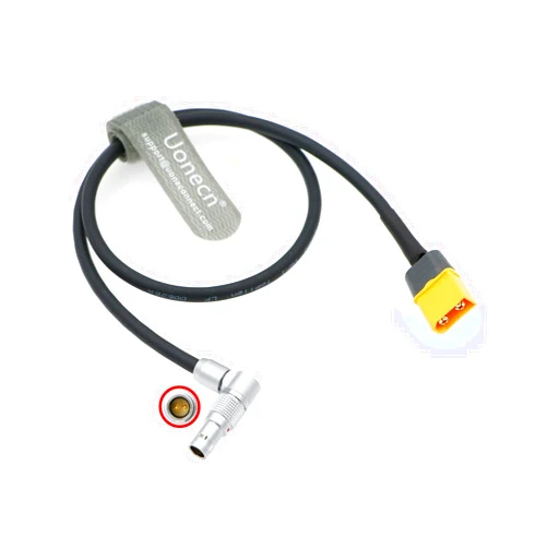 Uonecn XT60H-Male Adapter Power Cable to Rotatable Right-Angle 0B 2-Pin Male for Cinegears Follow Focus Motor Gimbal