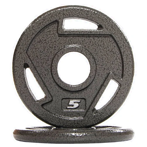 Signature Fitness Cast Iron Plate Weight Plate for Strength Training and Weightlifting, Olympic or Standard, Multiple Sizes
