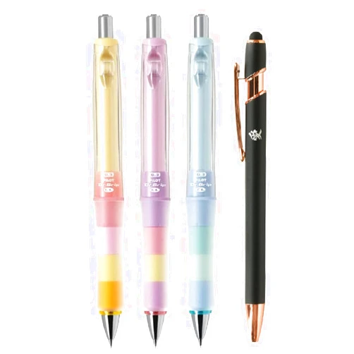 Pilot Japan Mechanical Pencil Dr. Grip CL Play Boader 0.3mm Pastel Color Body 3 Packs With Kanji LOVE Sticker, Pastel yellow, Pastel pink, Pastel blue, 0.55 x 5.59 x0.55 in (HDGCL50R3)