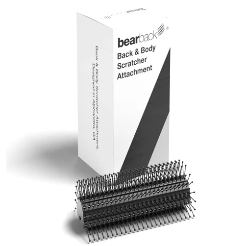Bearback Scratcher Attachment: Bristled Back & Body Scratching Tool. Fits Original Bearback Handle. American Small Business