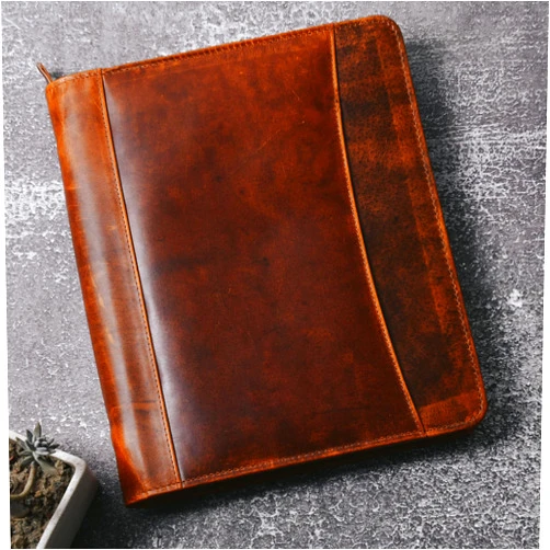 Jajmo Legacy Top Grain Leather Portfolio - Professional Business Padfolio & Document Organizer with Writing Pad for Men & Women