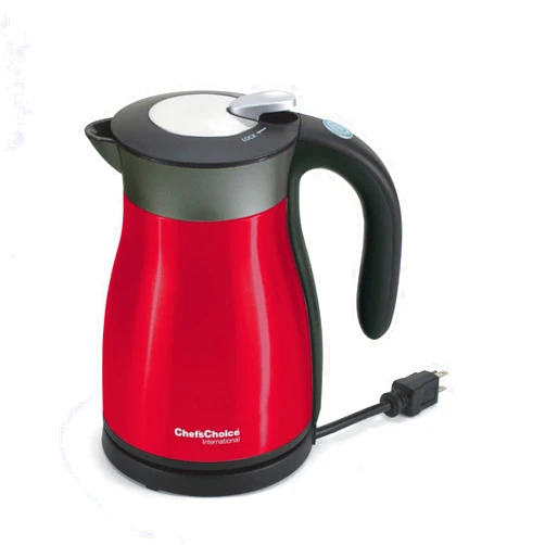 Chef's Choice Chef'sChoice 692 International Keep Hot Thermal Electric Kettle, 1.5-Liter, Red