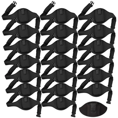 Jexine 20 Pack Mic Belt Wireless for Theatre Neoprene Microphone Holder with Anti Dropping Strap Sweat Absorbent Belt Waistband Bag for Fitness Instructor Vertical Speaker