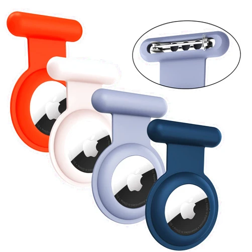AMOK Airtag Holder for Kids Hidden-4 Pack Apple Airtag Holder, Kids GPS Tracker Case, The Hidden Air Tags with Pin, Suitable for Children, Elderly, Backpack, Luggage