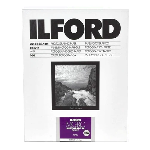 Ilford Multigrade V RC Deluxe Pearl Surface Black & White Photo Paper, 190gsm, 8x10, 100 Sheets